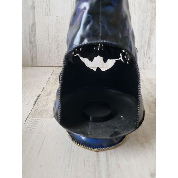 Halloween black cat tealight candle holder Witch hat unique - Picture 7 of 10